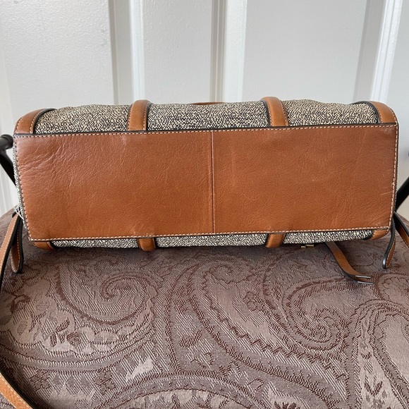 Fossil Kendall Taupe Leather Sachel EUC - Picture 6 of 8
